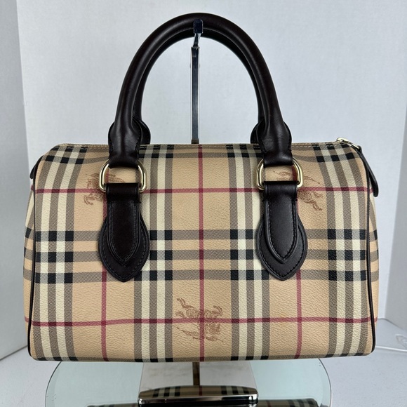 BURBERRY NOVA CHECK SATCHEL BOSTON BAG UNBRANDED STRAP - Picture 5 of 11